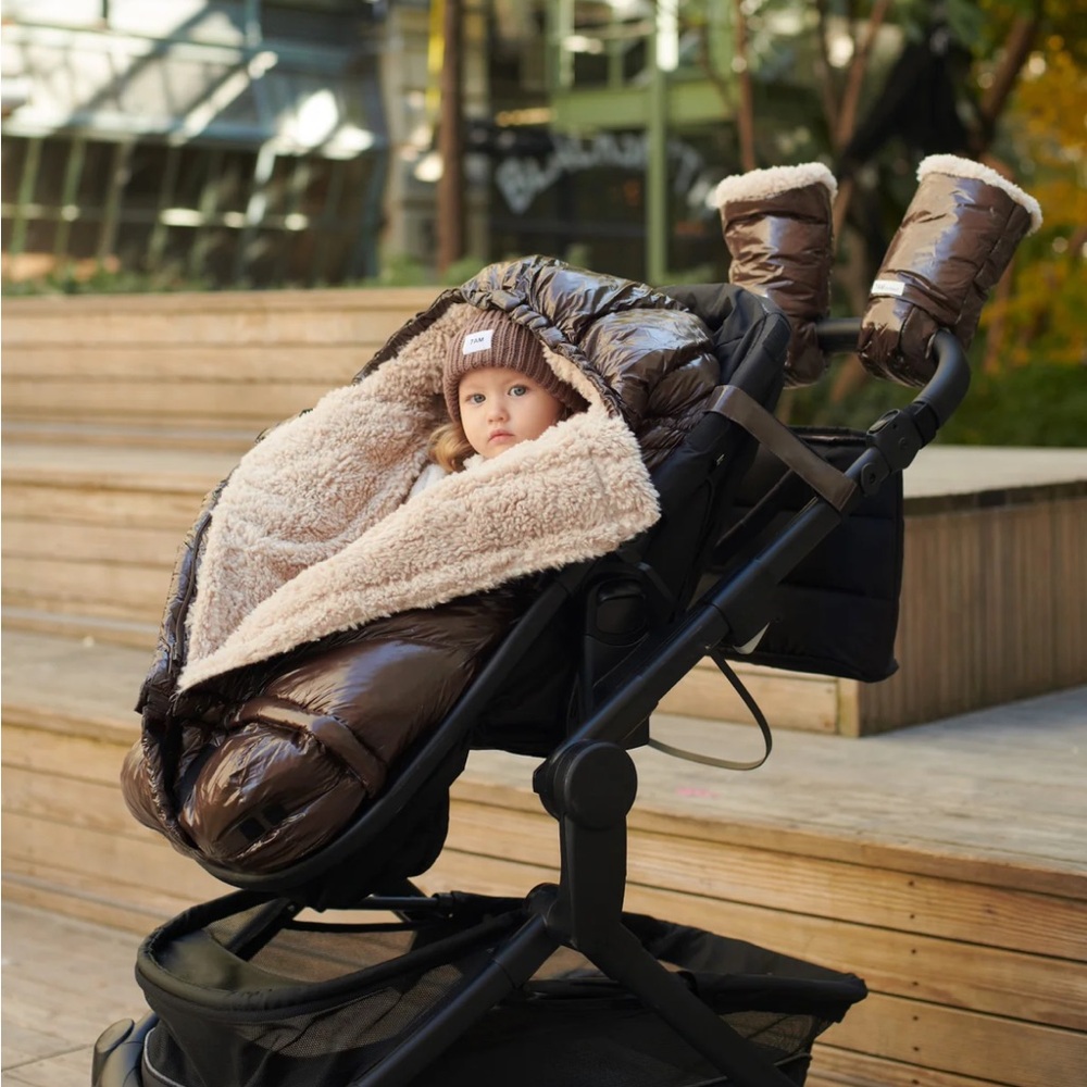 7am Enfant Blanket 212 Evolution & Warmmuffs - Polar Brown